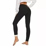 HLTPRO Thermo Leggings Damen Gefütterte Thermohose High Waist Dicke Thermoleggings Warm Leggins im Winter für Outdoor Sport