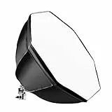 Walimex pro Softbox Octagon Ø55cm mit 35W Daylight LED, 5000K Tageslicht, Starke 4.250 Lumen, CRI 90+, neigbar um ca. 135°, inkl. Diffusor und Tasche, ideal für Foto- und Videoaufnahmen