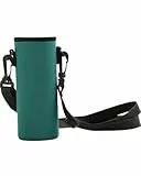 JEXOWIQ 1pcs Wasserflaschenhülle,Trinkflaschen Zubehör,Flaschenhalter Tasche mit Gurt Outdoor Sports Wasserflasche Thermohalter Tasche Verbrühungssichere Hülle für Edelstahl und Plastikflaschen,7*19cm