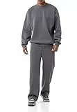 Redbridge Sweatsuit Zweiteiler – Bequemer Jogginganzug Set mit Sweatshirt & Hose – Loungewear Trainingsanzug für Freizeit & Alltag Grau M