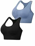 Litherday Sport BH Damen Push Up Bustier Damen Sport BH Ohne Bügel Starker Halt Sports Bra mit Abnehmbaren Gepolstert für Yoga Fitness Lauf