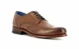 Gordon & Bros. Herrenschuhe Levet 5428 Klassischer rahmengenähter Schnürhalbschuh mit Oxford Schnürung im Brogue Stil für Anzug, Business und Freizeit Braun (Torino midbrown Leather), EU 46