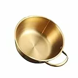 LOORGVEL Ramen Topf Gold Antihaft Bratentopf mit Hitzeschutzgriff Leicht und Tragbar für Suppen und Nudelgerichte Für Induktionsherde Geeignet