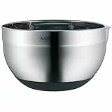 WMF Gourmet Küchenschüssel 24 cm, Edelstahl Rührschüssel groß 4,0l, Cromargan Edelstahl, spülmaschinengeeignet