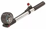 Prophete Dämpferpumpe für Dämpfer & Federgabel, bis 20 bar Pumpdruck, Drehschlauch, Entlüftungsknopf, T-Griff mit Manometer, Aluminium