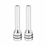 Fydun Auto Türverriegelungs Abdeckung 2 Stücke Aluminium Innentürschloss Türverriegelungsstift Pins Abdeckung Universal Auto Lkw (Silber)