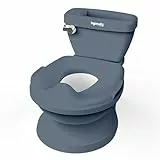 Ingenuity My Size Töpfchen, Realistisches 2-in-1 Kinder-Töpfchen mit Spülgeräusch, Abnehmbarem Toilettensitz, Leicht zu Reinigen, Mit Stauraum, Für das Töpfchentraining, Ab 18M bis 23Kg (Blau)