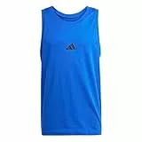 adidas Men's Essentials SMALL Logo Single Jersey Tank TOP, Team royal Blue/Black, XL