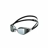 Speedo Unisex Erwachsene Fastskin Hyper Elite Schwimmbrille | Wettkampfschwimmbrille | Performance| Training| Hydrodynamisch Schwimmbrille, Schwarz/Oxid Grey/Chrome, Einheitsgröße