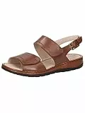 CAPRICE Damen Sandalen flach aus Leder Sommer, Braun (Cognac Nappa), 39 EU