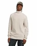 G-Star Herren Detailed Turtle Knitted Pullover, Weiß (Whitebait D25113-C868-1603), L