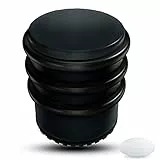 SilverRack® Türstopper Edelstahl Schwarz Hoch [1 Stück] + 1 extra Wand Türstopper - Premium Tür Stopper ohne Bohren 1,1kg - Schwerer Türstopper Boden - 7,5x8cm Door Stopper