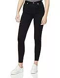 NA-KD Damen Skinny High Waist Jeans, Schwarz, 34 EU