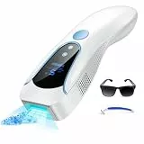 Geräte Haarentfernung mit Eiskühlung System, Effiziente Haarentfernung mit 9 Energiestufen, Automatisches Dauerblinken, Haarentfernung für Frauen Männer, Gesicht Arm Bein Körper