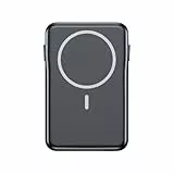 Powerbank für Magsafe, Magnetische Power Bank 10000mAh, Schnellladung Kabellose PD 20W Powerbank mit Integrierten Kabeln, Magnetisch powerbank für iPhone 16 15 14 13 12 Pro Max (Schwarz)