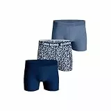 BJÖRN Borg Herren Boxershorts 3er Pack - Cotton Stretch Boxer, Logobund Blau/Weiß L