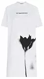 KARL LAGERFELD JEANS Flower Tee Dress, White, L