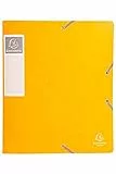 Exacompta 16006H 10er Pack Premium Sammelbox mit Gummizug 60 mm breit aus extra starkem Colorspan-Karton mit Rückenschild für DIN A4 Archivbox Heftbox Dokumentenbox Zeichenbox Sammelmappe gelb