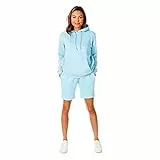 Light & Shade LSLSWT005 Super Soft Touch Loungewear Kapuzen-Sweatshirt-Oberteil für Damen, Aquamarin, M