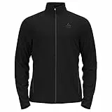 Odlo Fleecejacke Herren Berra I Midlayer I Langarm Wandershirt Langarm Wandershirt mit Reißverschluss I Herren
