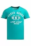 Camp David Herren T-Shirt Rundhals mit Artworks Island Green, XXXL