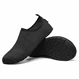 SAGUARO Badeschuhe Herren Wasserschuhe Damen Schwimmschuhe Aquaschuhe Schnell Trocknend Strandschuhe Surfschuhe Leicht Neoprenschuhe Wassersportschuhe Tauchschuhe Nacht Gr. 40/41 EU