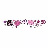 Amscan 9900610 - Konfetti 50 Sparkling Celebration, Folie/Papier, 34 g, Streudeko, Tischdekoration, Geburtstag, Happy Birthday