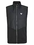 Ziener Herren Nauri Funktions Hybrid Weste Bergsport wattiert winddicht Primaloft, Schwarz, 58 EU