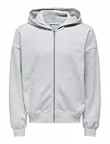ONLY & SONS Herren Onsturner VTG Zip Hoodie Cbo Noos Sweatshirt-Jacke, Light Grey Melange, L EU