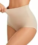 YADIFEN Damen Bauchweg Unterhose Shapewear Miederhose hohe Taille Unterwäsche mit Bauchkontrolle, atmungsaktive Figurformende Miederpant für Kleider & Alltag(Beige, XL)