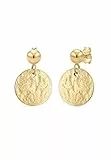 Elli Ohrringe Damen Ohrhänger Plättchen Gehämmert Vintage Antik Look in 925 Sterling Silber