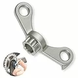 Yowfond 2-in-1 Fahrrad Kurbel Ausbauwerkzeug für Shimano HollowTech II, Verchromtes Kurbelabzieher zur Demontage und Installation von Kurbelabdeckungen mit Haken für schnellen Ausbau
