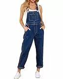 Vetinee Overall Blau Blaue Latzhose Damen Abendrot Blau Größe Medium Passt EU Größe 38 bis EU Größe 40
