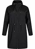 Zizzi Damen Große Größen Parka Wasserabweisende Kapuze Größe Gr M Black