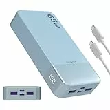 JUOVI Power Bank 65W, Powerbank 20000mAh, Laptop powerbank schnellladefunktion 2 USB-C und 2 USB-A, Externe Handyakkus Kompatibel mit MacBook, Laptop,iPhone 17/16/15/14 Serie, Samsung, und mehr
