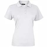Island Green IGLTS1851 Damen Essentials Stretch Atmungsaktives Micro Pique Golf-Poloshirt, Weiß, EU 42