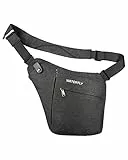 WATERFLY Brusttasche Schultertasche Sling Bag: Anti Diebstahl Tasche Herren Damen Crossover Bag Umhängetasche Klein Crossbody Anti-theft Bodybag Cross Chest Pack Diebstahlsicher