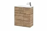 Schildmeyer Matteo Waschtisch 137111, Eiche Landhaus Dekor, 50,0 / 25,0 / 60,0 cm