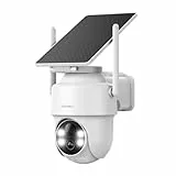 GALAYOU Überwachungskamera Aussen Akku Solar - 2K PTZ WLAN Kamera Überwachung Außen mit Solarpanel, PIR Bewegungsmelder, Kabellos, 2,4GHz WiFi, IP65, Farbnachtsicht, Zwei-Wege-Audio, R1