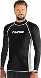 Cressi Men Rash Guard Man Long Sleeve Rash Guard - Black, XL/5 (54)
