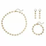 FDEETY Schmuckset für Frauen Sonnenblume Blumenschmuck mit Ohrringe Halskette Armband Verstellbar Bohemischer Stil Schmuckset Kreatives Geschenk