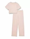 Calvin Klein Mädchen Pyjama-Set Knit Kurz, Rosa (Peachwhip/W/Peachwhip), 14-16 Jahre