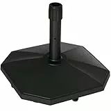 Outsunny Sonnenschirmständer 18 kg Sonnenschirmfuß für Mastdurchmesser Ø 34/38/48 mm, Schirmständer für Garten, Balkon, Zementfüllung, Schwarz