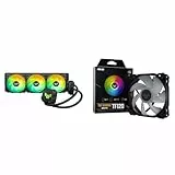 ASUS TUF Gaming LC II 360 ARGB All-in-One-Flüssig-CPU-Kühler & TUF Gaming TF120 ARGB-Gehäuselüfter - Single Pack (1 Stück, Aura Sync, leiser adressierbarer ARGB Lüfter, PWM Steuerung)