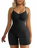 SHAPERX Shapewear für Damen Figurformender Body Shaper Bauchweg Formende Bodys Abnehmen Shaping Bodysuit, UK-SZ5218-Black-2XL/3XL