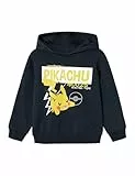 NAME IT Jungen Nkmshepard Pokemon Nreg Sweat Wh Bru Sky Kapuzenpullover, Dark Sapphire, 116 EU