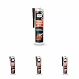 MEM Ziegel- und Firstfest, Lösemittelfreier Bitumenkaltklebestoff, Besonders hohe Klebkraft, Für Schindeln und Bitumen-Dachbahnen, Dunkelbraun, 445 g (Packung mit 4)
