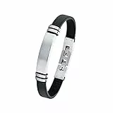 s.Oliver Armband Edelstahl/Leder für Herren, Armschmuck, Kommt in Schmuck Geschenk Box