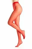 Gi&Gi Damen-Strumpfhose 20 Den, Transparente Strumpfhose, Rot, S-M