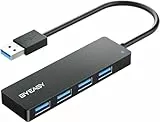 BYEASY USB Hub 3.0, Ultra Slim Multiport Hub 4 Ports USB 3.0 Adapter für iMac Pro, MacBook Air, Mac mini/Pro, Surface Pro, PC, Laptop, USB Flash Drives, Mobile HDD usw.